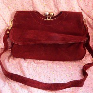 Vintage Ruth Staltz Suede Leather Handbag